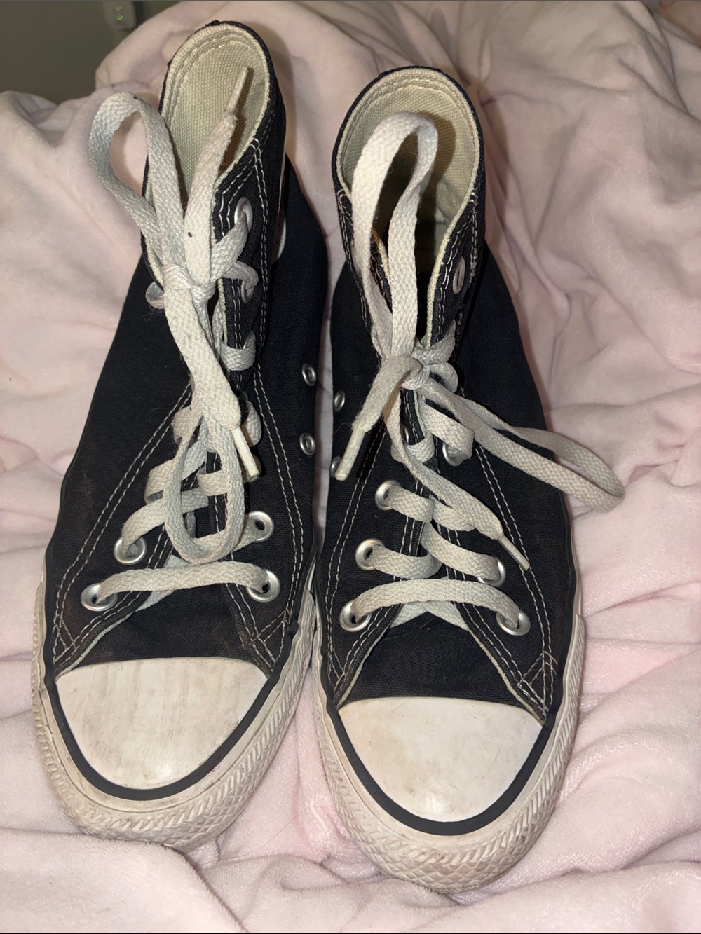 Converse Black High-Top Canvas Sneakers with White Accents
